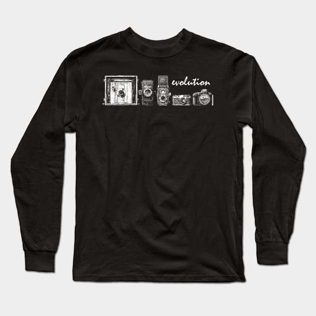 Vintage Evolution of the Camera Photography Long Sleeve T-Shirt by theperfectpresents